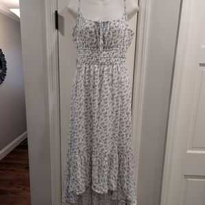 Women's Medium Altar'd state Floral Blue & White Festival Dress